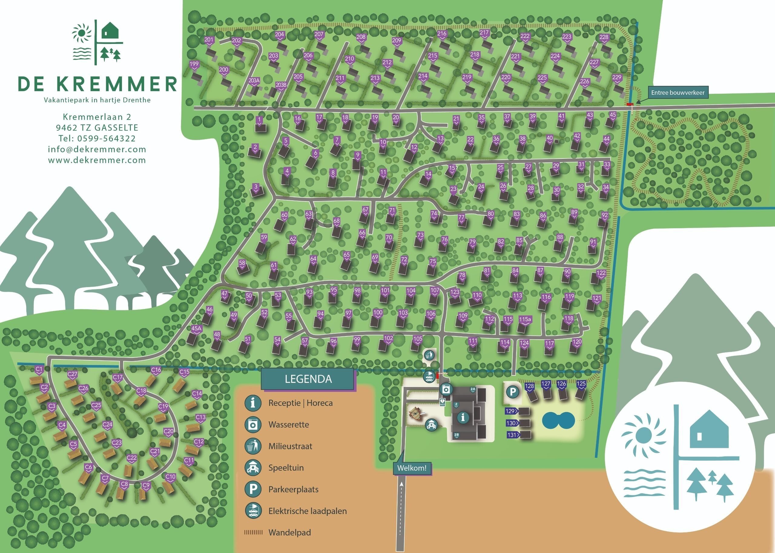 Plattegrond Bungalowpark Kremmer